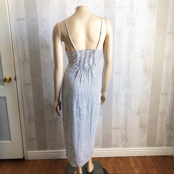 ❌SOLD❌ [Urban Outfitters] Striped Linen Midi Dress - Picture 3 of 8